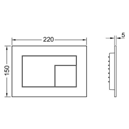 Клавиша смыва, TECE, TECEvelvet, назначение-для унитаза, ширина, мм-220, глубина, мм-5, высота, мм-150, тип смыва-двойной, тип управления-механический, материал-пластик с поверхностью FENIX, Soft touch с покрытием против отпечатков пальцев, цвет-Beige Ari, артикул 9240733
