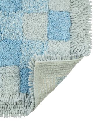 Коврик для ванной комнаты Fora 80х50 1845-1 80BL Шахматы Голубой, артикул 1845-1 80BL