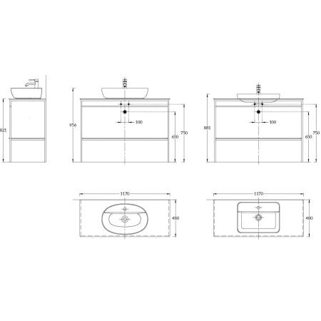 Металлическая структура PLAZA Next напольная 120, черная матовая, артикул PL.N.120.01\BLK.M