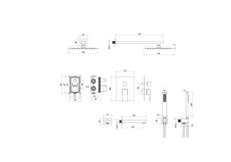 Set 4 в 1 душевой комплект AQUATEK AQ1673CR ЛИБРА, артикул AQ1673CR