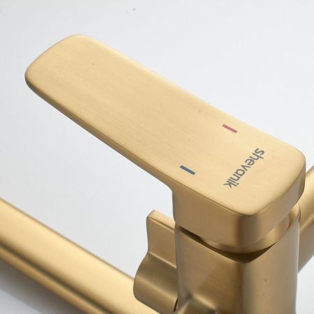 Смеситель для ванны Shevanik S9902G, золотой сатин, артикул S9902G