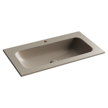 Раковина накладная Грация (Grace) прямоугольная, с отверстием под смеситель, 810*457*137 мм, цвет капучино матовый, арт. CN7012MC