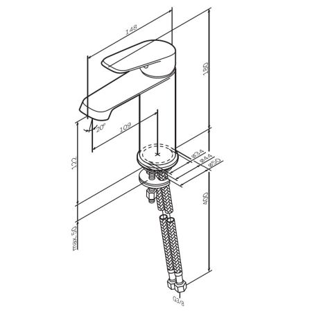 F8F02122 Func, смеситель для умывальника, черный, артикул F8F02122