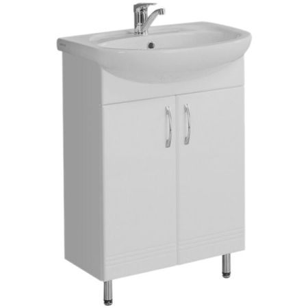 Тумба под раковину АКВАТОН ОНДА 56 1A122801ON010 (подвесная, белый глянец), шт, артикул 1A122801ON010