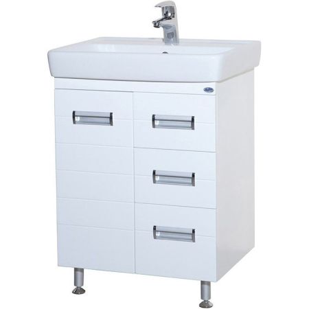 Тумба под раковину Bellezza Сиена 60 4633909670010 2 ящика Белая, артикул 4633909670010
