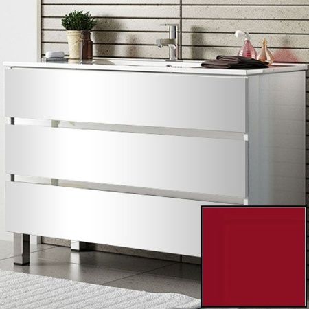 Тумба с раковиной SanVit Кубэ-3 120 kkube3120 в цвете Ral Красный глянец Тумба с раковиной SanVit Кубэ-3 120 kkube3120 в цвете Ral Красный глянец