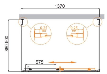 Душевой уголок CEZARES MOLVENO-AH-12, артикул MOLVENO-AH-12-150/90-C-Cr-IV