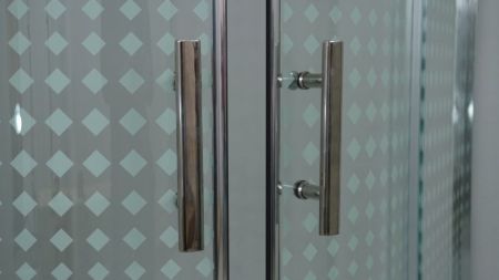 Душевой уголок Timo 90х90 TL-9001R профиль Хром стекло прозрачное с рисунком, артикул TL-9001R