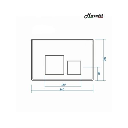 Клавиша смыва Maretti Katrina AC12KA-015, хром, артикул AC12KA-015