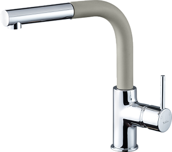 Rivelato Смеситель для кухни  Ledro Г-обр.с выдвижной лейкой D-35мм topazio cromo арт.