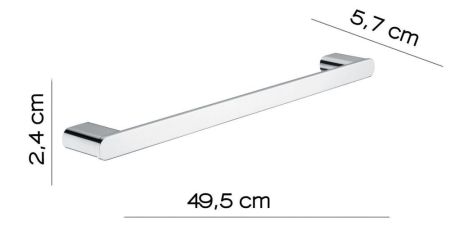 Gedy Azzorre, полотенцедержатель, длина 49.5 см, цвет хром, артикул A121/45(13)