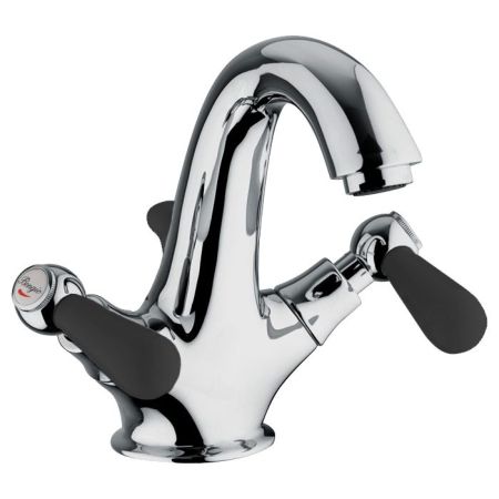 Bongio Mille Nuits Смеситель для раковины, цвет хром/черный фарфор