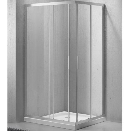 Душевой уголок BelBagno Sela AH-2 100x80 профиль Хром стекло прозрачное Душевой уголок BelBagno Sela AH-2 100x80 профиль Хром стекло прозрачное