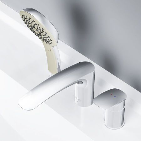 F50A01300 Inspire V2.0, смеситель на борт ванны, трёхсекционный, излив мм, хром, шт