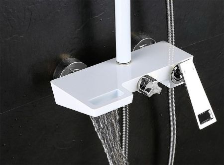 Душевая система Bronze de Luxe Quadro LT919WС Белый Хром