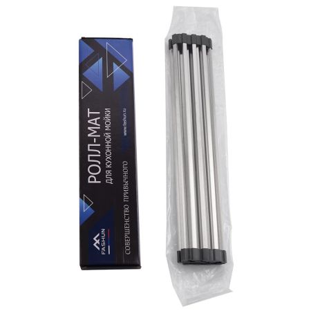 Ролл-мат для кухонной мойки FASHUN A404-F, сатин/чёрный