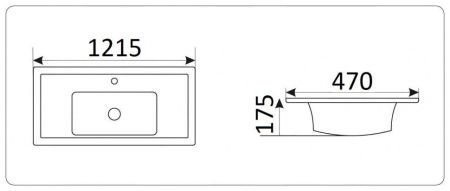 Умывальник CeramaLux 840-120