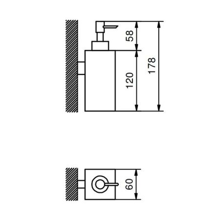 Fantini Linea Дозатор для жидкого мыла, настенный, цвет хром, артикул 92 02 7753