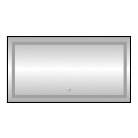 Зеркало с подсветкой LED Fixsen FX-2120B прямоугольное 120х80 см, черное, артикул FX-2120B