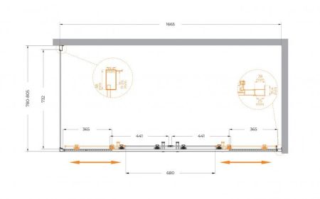 MOLVENO-AH-2/1-170/90-C-Cr-IV Душевой уголок, артикул MOLVENO-AH-2/1-170/90-C-Cr-IV
