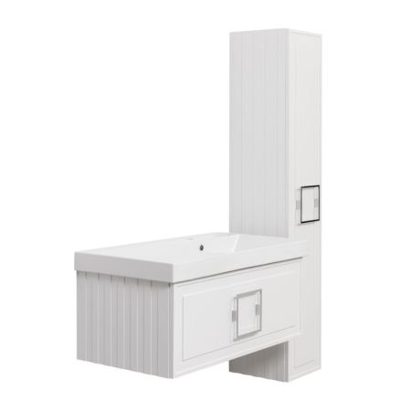 Тумба под раковину подвесная La Fenice Cubo FNC-01-CUB-B-90, белая, артикул FNC-01-CUB-B-90