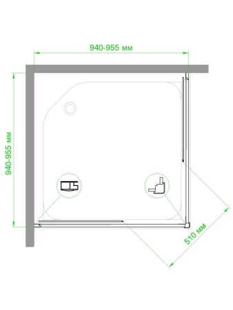 Душевой уголок Royal Bath RB HPD-C-ST 95х95х200 (матовое), артикул RB95HPD-C-ST