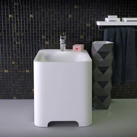 KNIEF Feel Биде напольное  58х39х42 см,с 1 отв под смеситель , цвет белый матовый, артикул 0600-025-01R bi matt