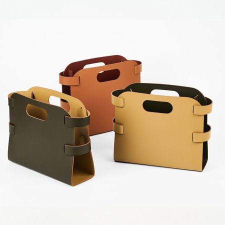 ADJ Журнальница, 16x36xH25 см., цвет: горчичный/оливковый, артикул 9868.40/55