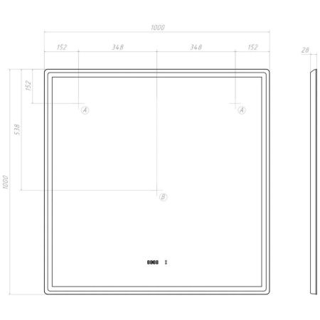 Зеркало VIGO Roberta Luxe 1000, артикул 295