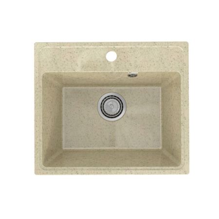 Кухонная мойка Practik PR-M-490-002 (без сифона), слоновая кость