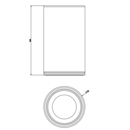 GESSI 316 Стакан настольный, цвет: белый/Black XL, артикул 54731#299