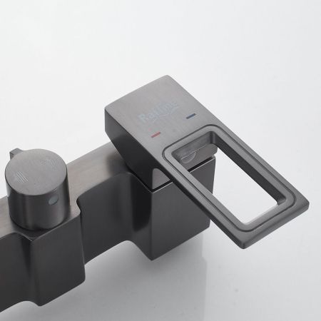 Душевая система Raffine F3696T, оружейная сталь