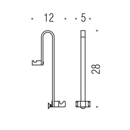 COLOMBO Complementi, Держатель для приспособления для сгона воды, Цвет: хром, артикул B9638.CR
