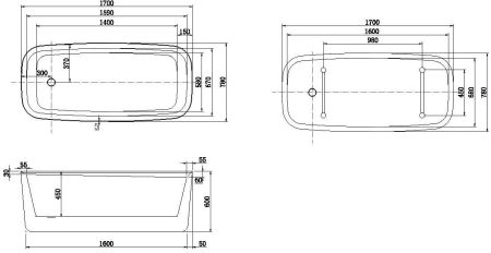 Акриловая ванна Allen Brau Infinity 3 170x78 2.21003.20, артикул 2.21003.20