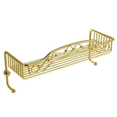 COMPLEMENTI Решетка большая одинарная с двумя крючками L40xP15xH15 см., золото, артикул 22048