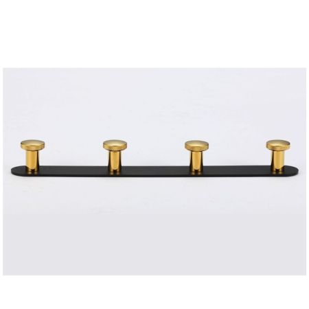 Планка с крючками Savol S-002174HB, черный/золото, артикул S-002174HB