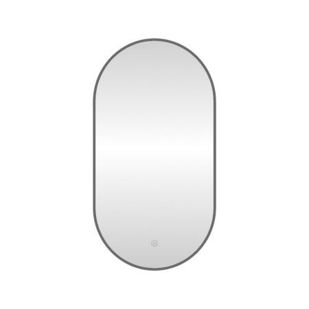 Зеркало с подсветкой LED Fixsen FX-3090F овальное 50х90 см, графит, артикул FX-3090F