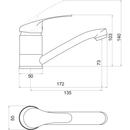 Смеситель для кухни Savol S-T4501-1, хром