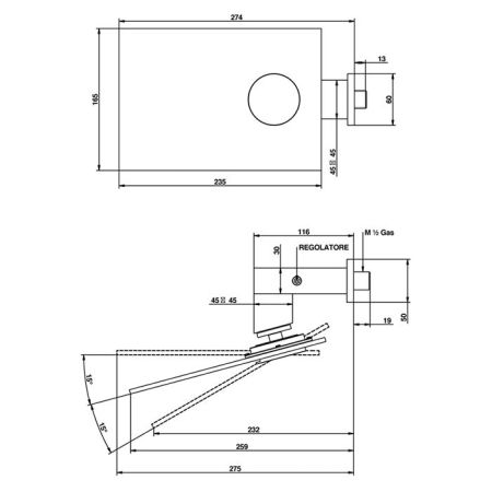 Bongio Riva HT Душевая головка, цвет хром, артикул 58883CR00