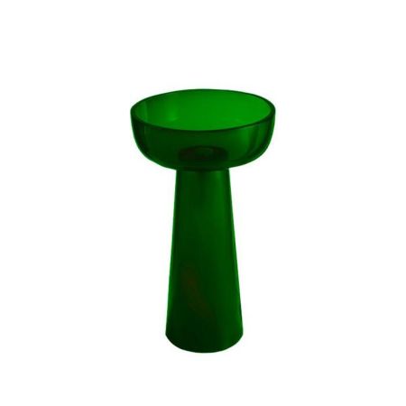 Раковина, KNIEF, тип установки-напольный/отдельностоящий, отверстия для смесителя-отсутствуют, без перелива, материал-Solid surface, цвет-Green Blackish, артикул 70401090