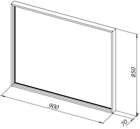 Зеркало Allen Brau Liberty 90 1.330015.BB черный браш, артикул 1.330015.BB