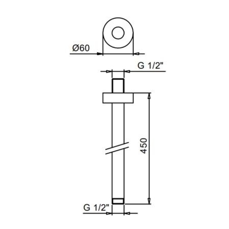 Fantini Icona Classic Кронштейн для душевой лейки 45 см, цвет Matt Copper PVD, артикул 86 P9 9237