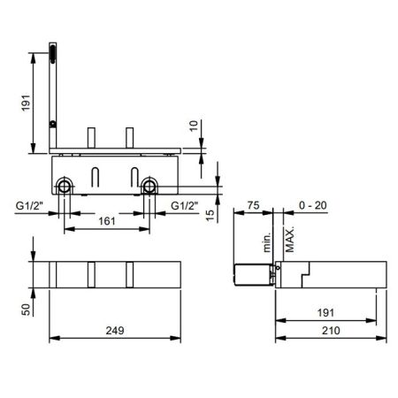 Fantini Внутренняя часть смесителя для раковины, 1/2", артикул 44 00 T010A
