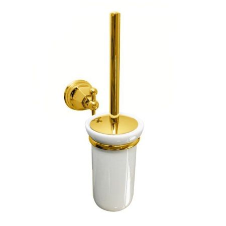 Nicolazzi Teide Ершик для унитаза подвесной, цвет: золото/белый, артикул 1490GO05