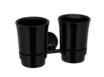 Стакан для зубных щеток Fixsen Luksor FX-71607B Черный Золото