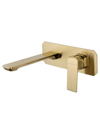Смеситель для раковины встраиваемый WONZON & WOGHAND DIAMOND, Брашированное золото (WW-88869011-BG), артикул WW-88869011-BG