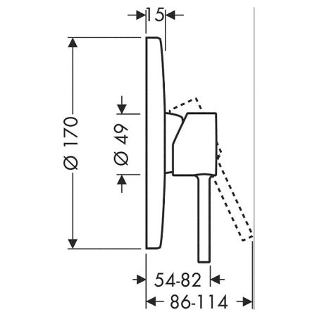 AX Starck Смеситель для душа , цвет шлифованный никель, артикул 10616820