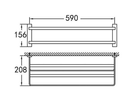 Полка для полотенец MAXIMA CZR-F-8910 590х208х156, артикул CZR-F-8910