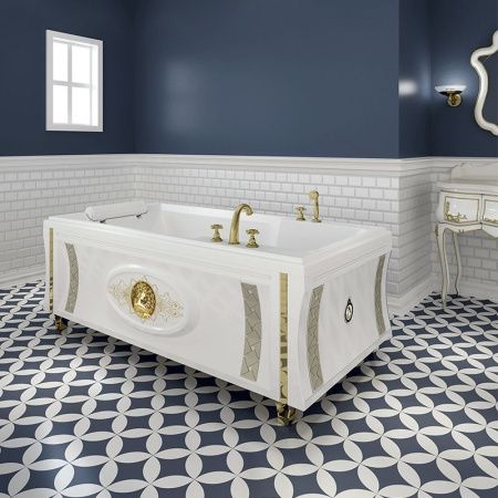 Акриловая ванна Radomir Fra Grande Руссильон 180x90 без гидромассажа Хром