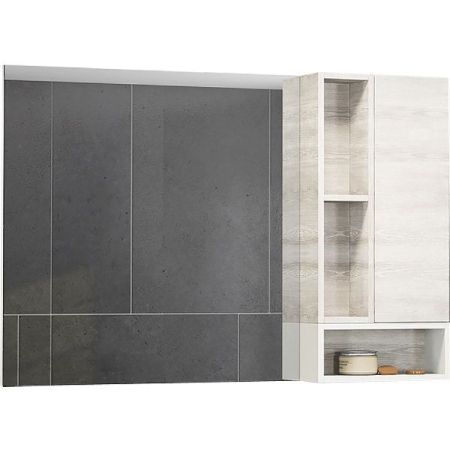 Зеркало со шкафом Comforty Прага 120 4136262 Дуб белый